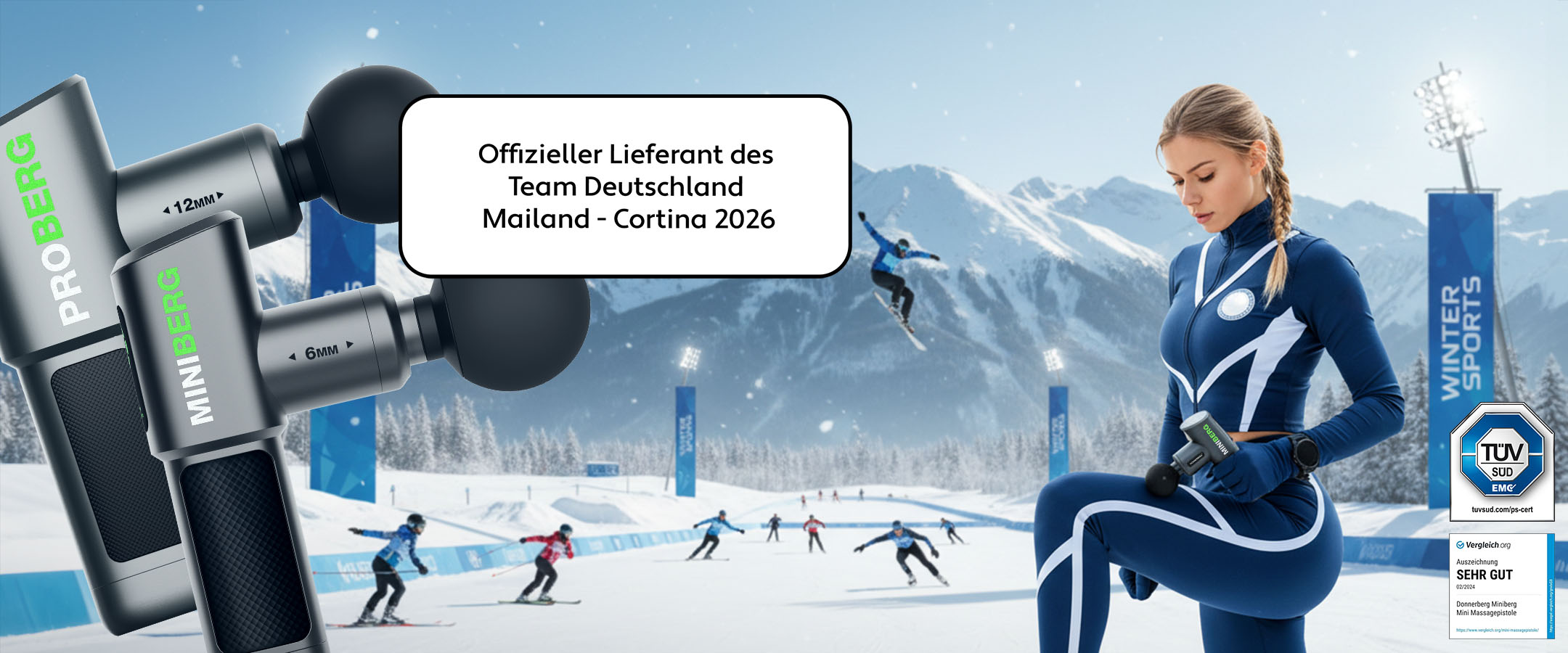 Massage-Gun Miniberg von Donnerberg. Tiefenentspannung