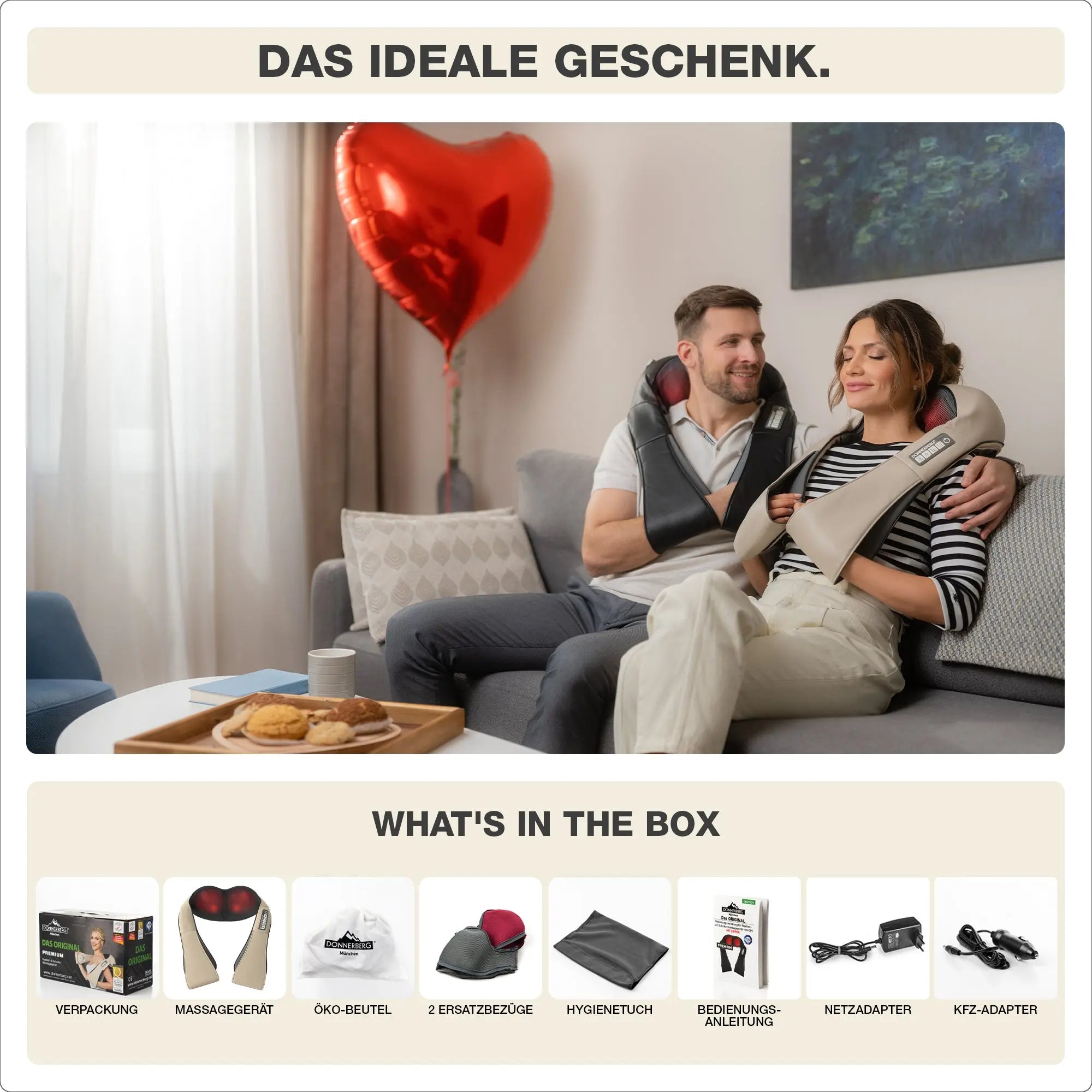 Premium Nackenmassagegerät: Das ideale Geschenk beige