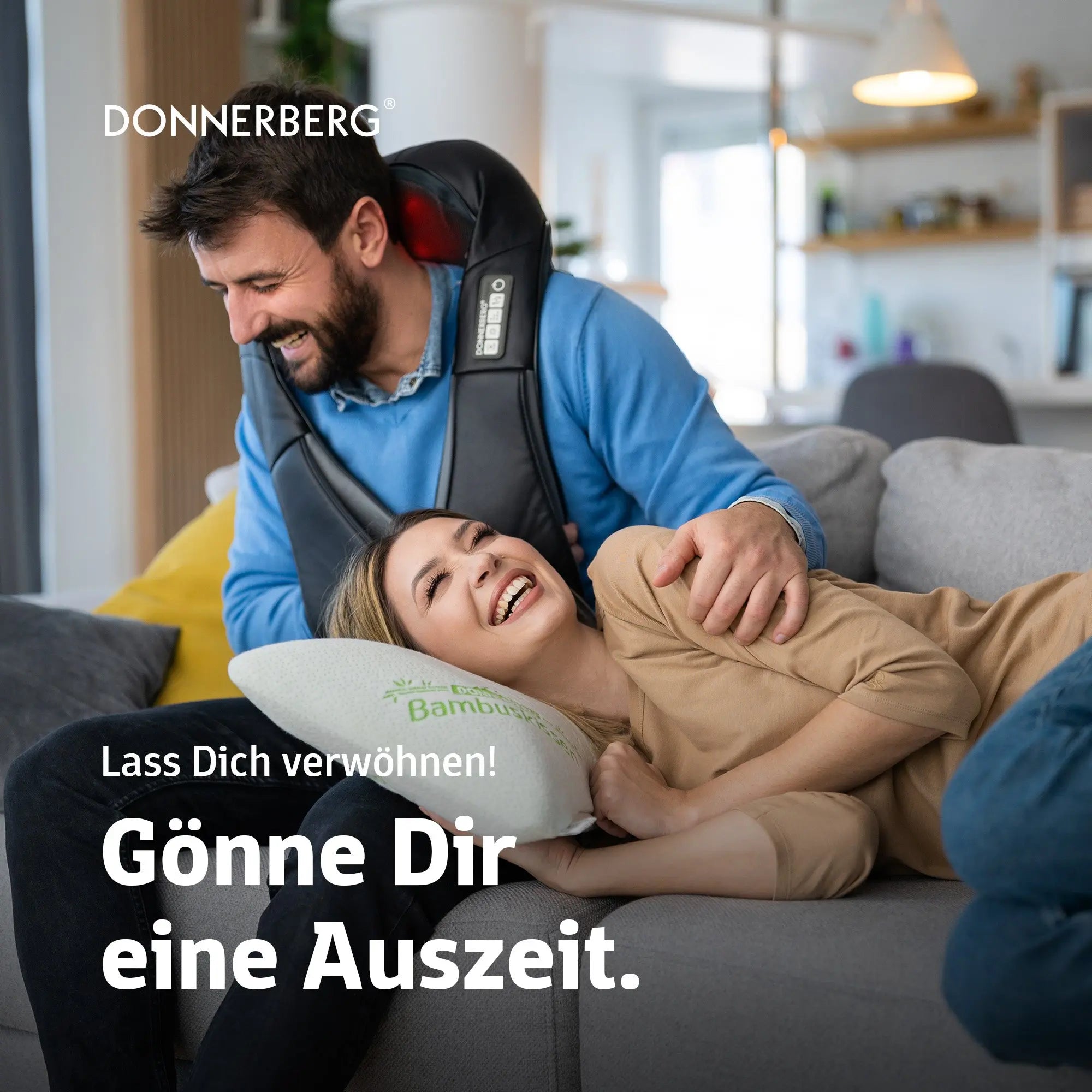 Set Nackenmassagegerät und Reisekissen. Gönn Dir eine Auszeit black