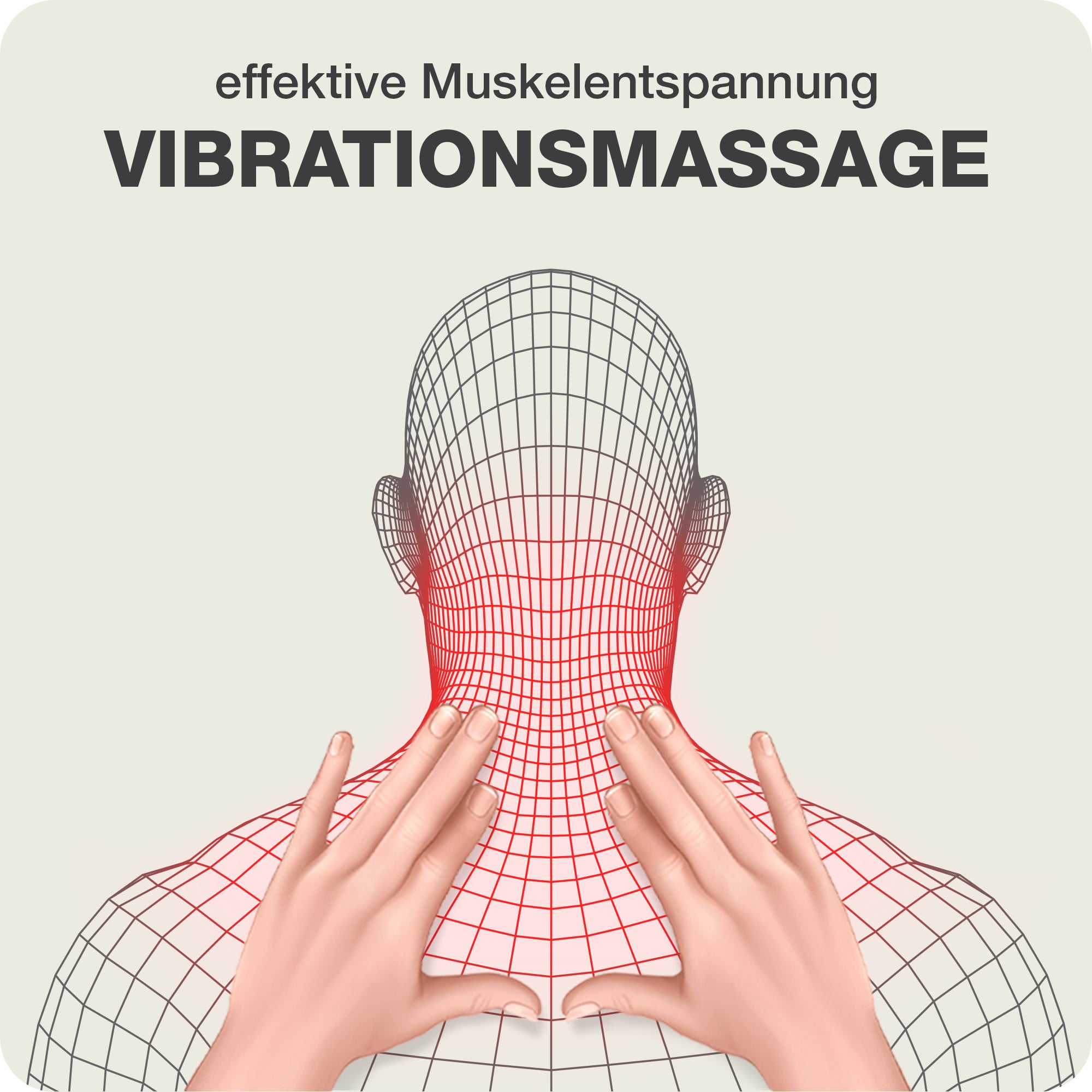 Mit der optionalen Vibrationsfunktion (Mikrovibration) können verhärtete Faszien gelockert werden