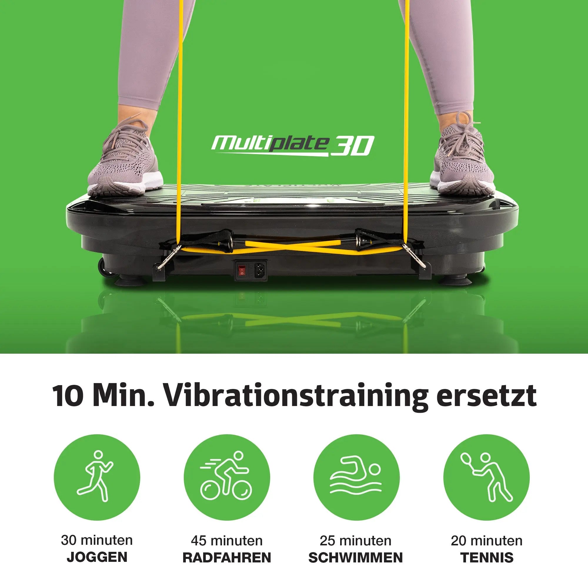 Allenamento con vibrazioni: 10 minuti sostituisce 30 minuti di jogging, 45 minuti di ciclismo, 25 minuti di nuoto.