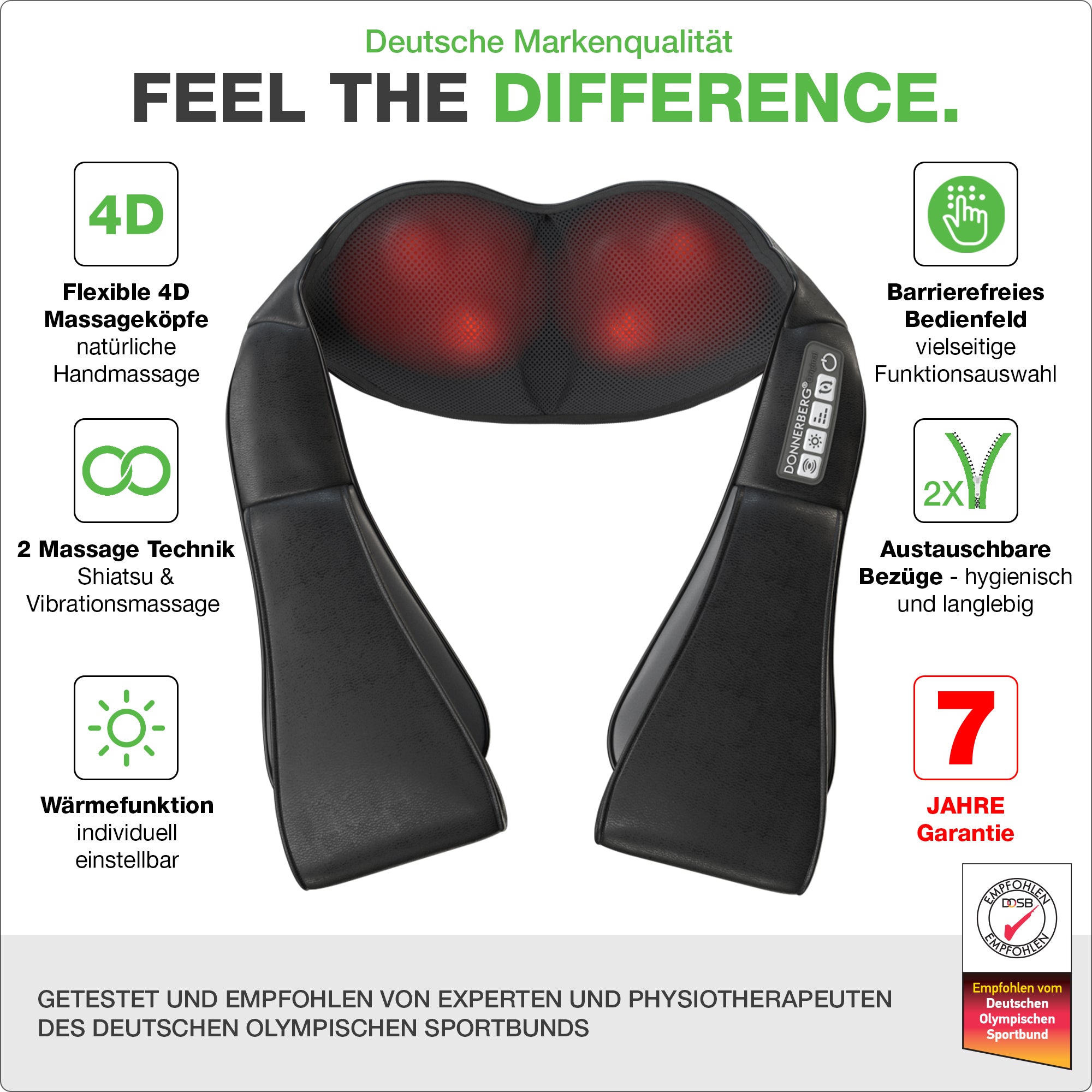 The key features of neck massager with heat and vibration black