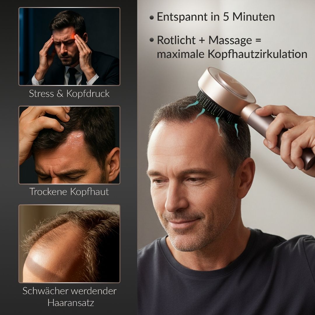 Massaggiatore per cuoio capelluto con luce rossa MIO