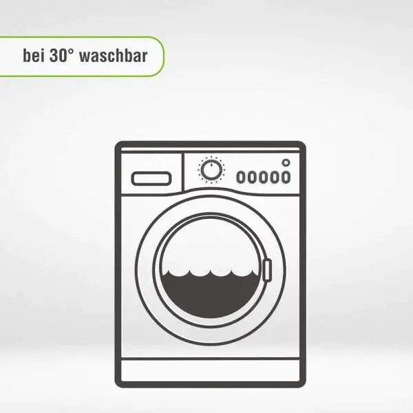 Bei 30° Grad in der Waschmaschine waschbar