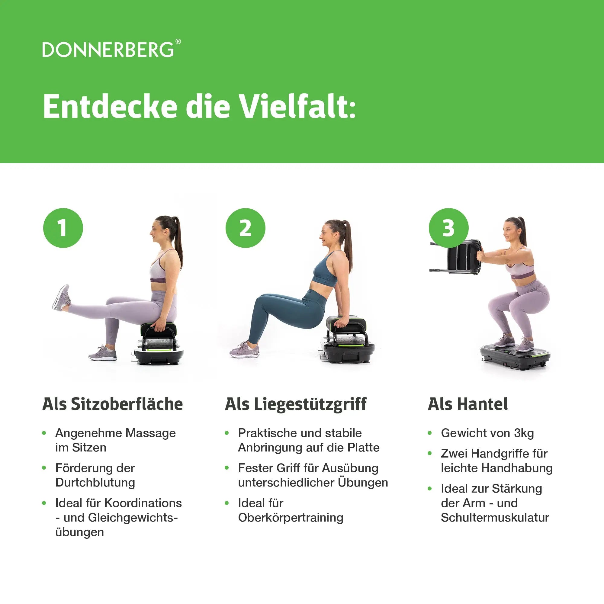 Entraînement par vibrations pour les meilleures performances.