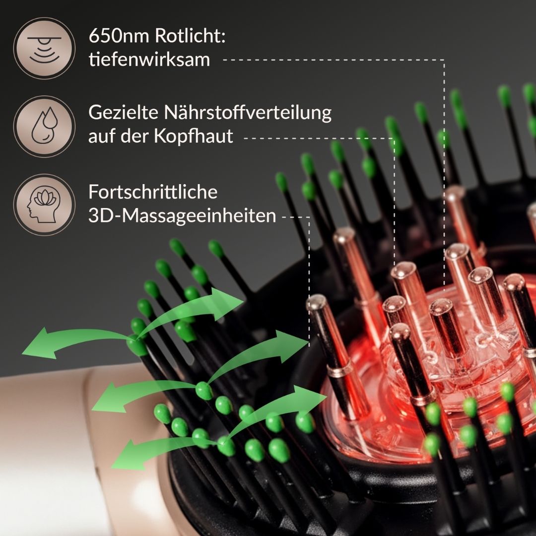 Massaggiatore per cuoio capelluto con luce rossa MIO