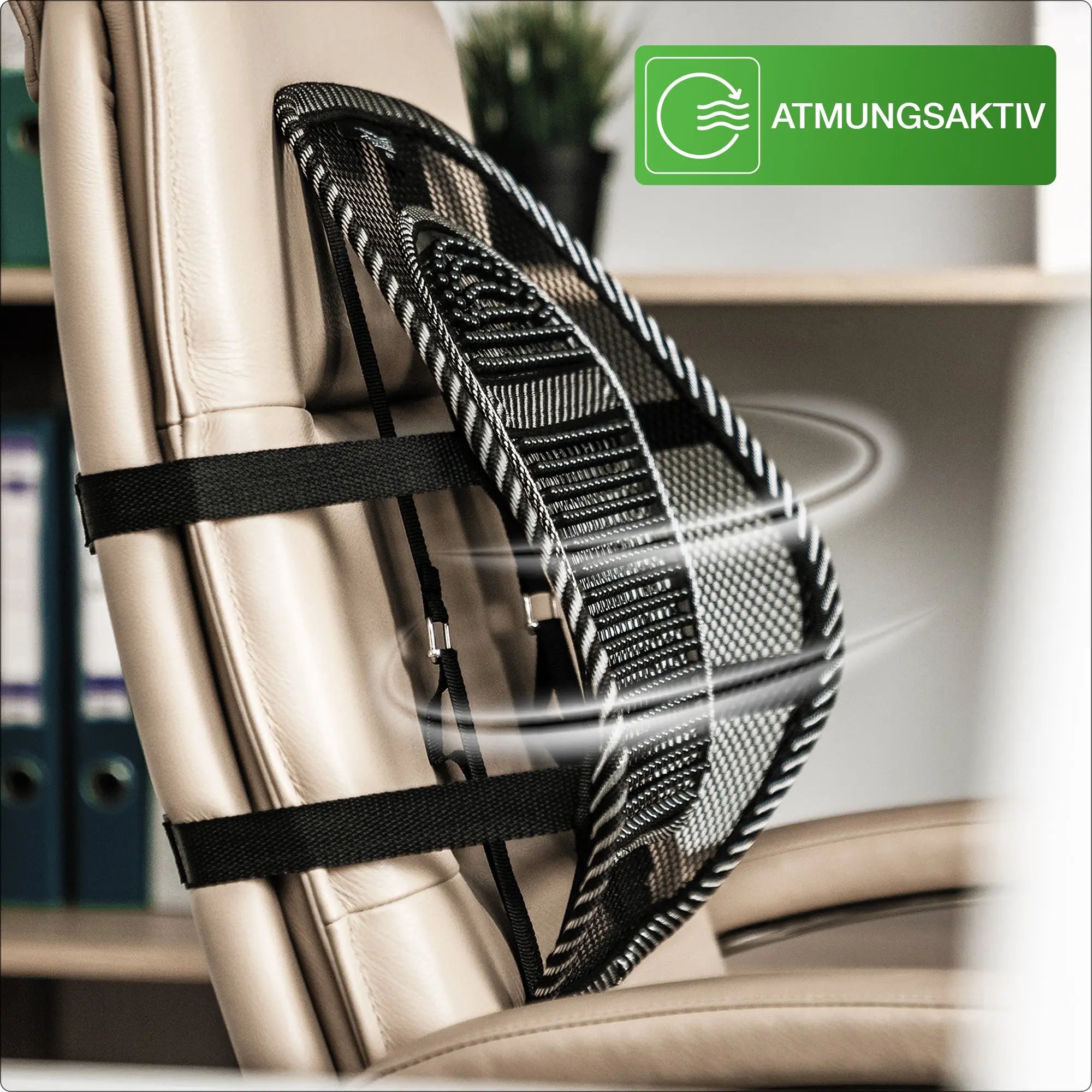 Atmungsaktiver Netzstoff der Rückenstütze