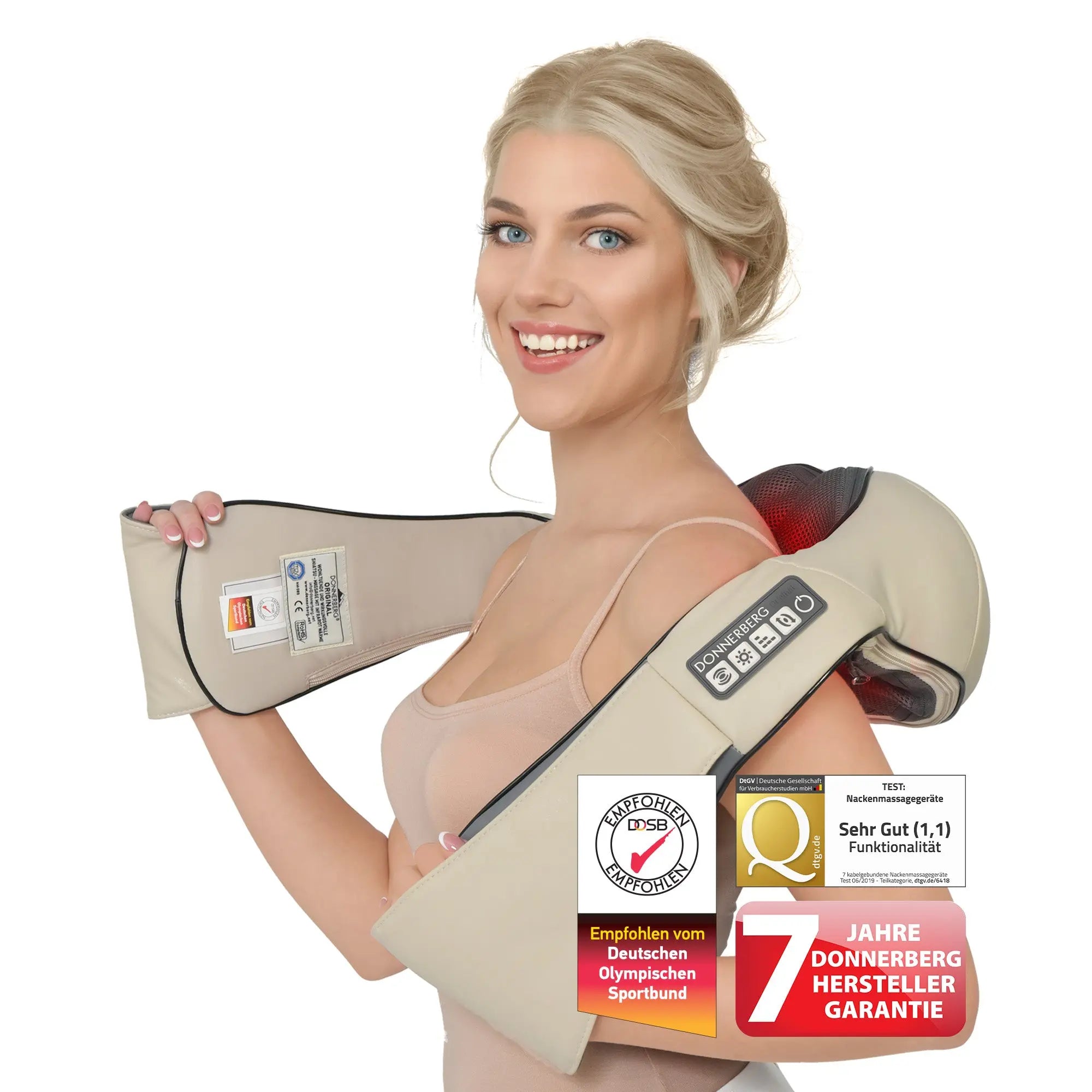 Masajeador de cuello beige