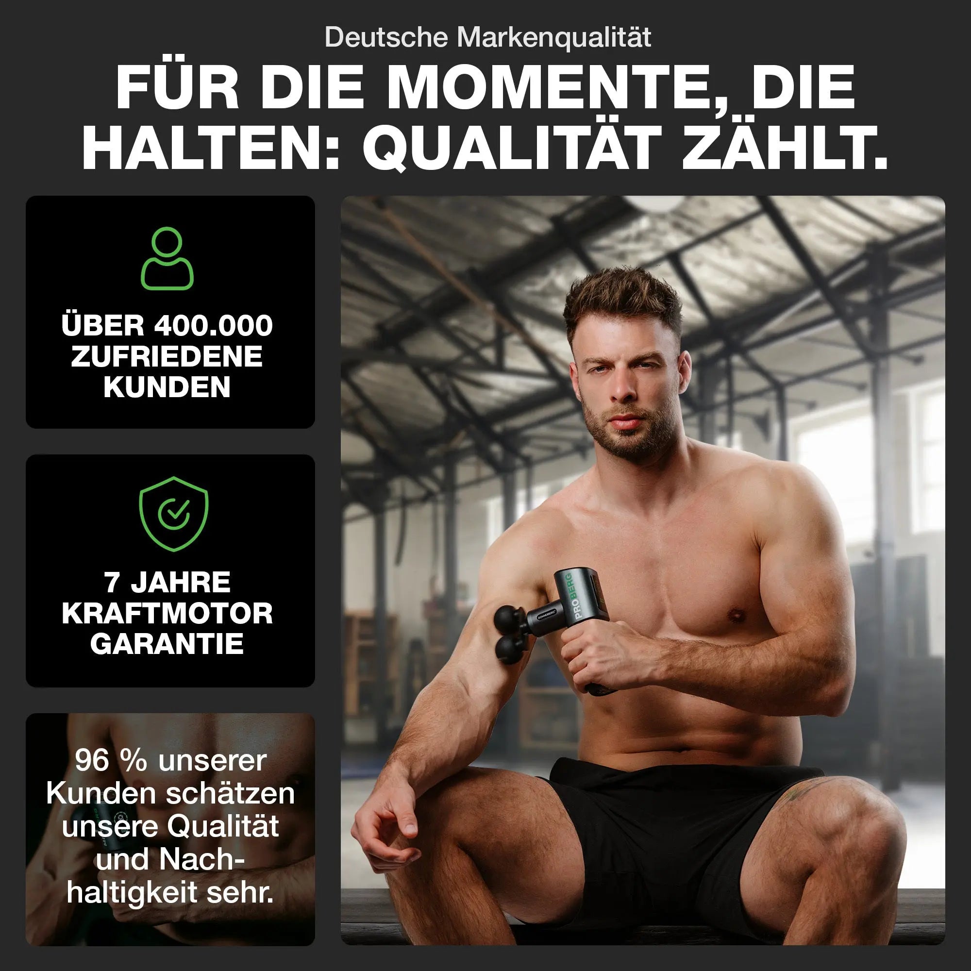 Muskelentspannung mit proberg 7 Jahre Garantie im Fokus