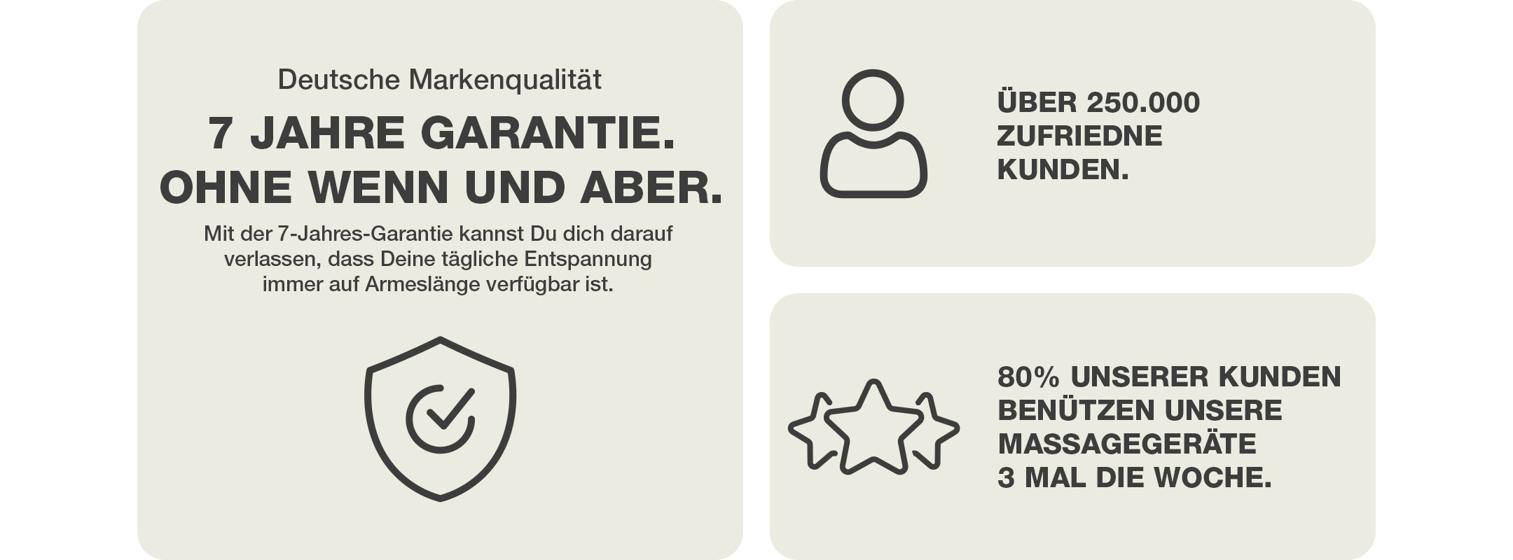 7 Jahre Garantie auf das kabellose Nackenmassagegerät
