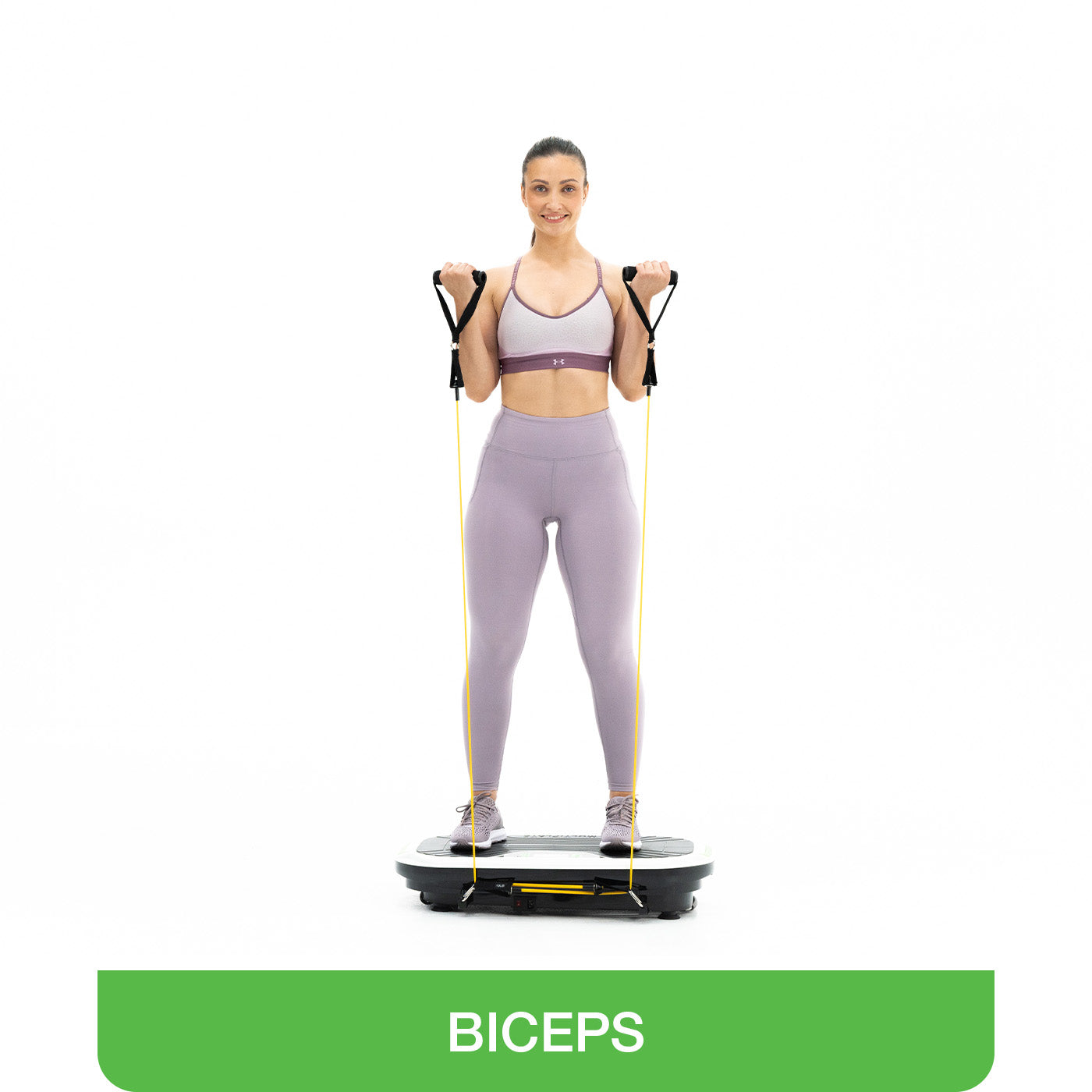 Exercices sur la plateforme vibrante Thera. Exercice pour les biceps