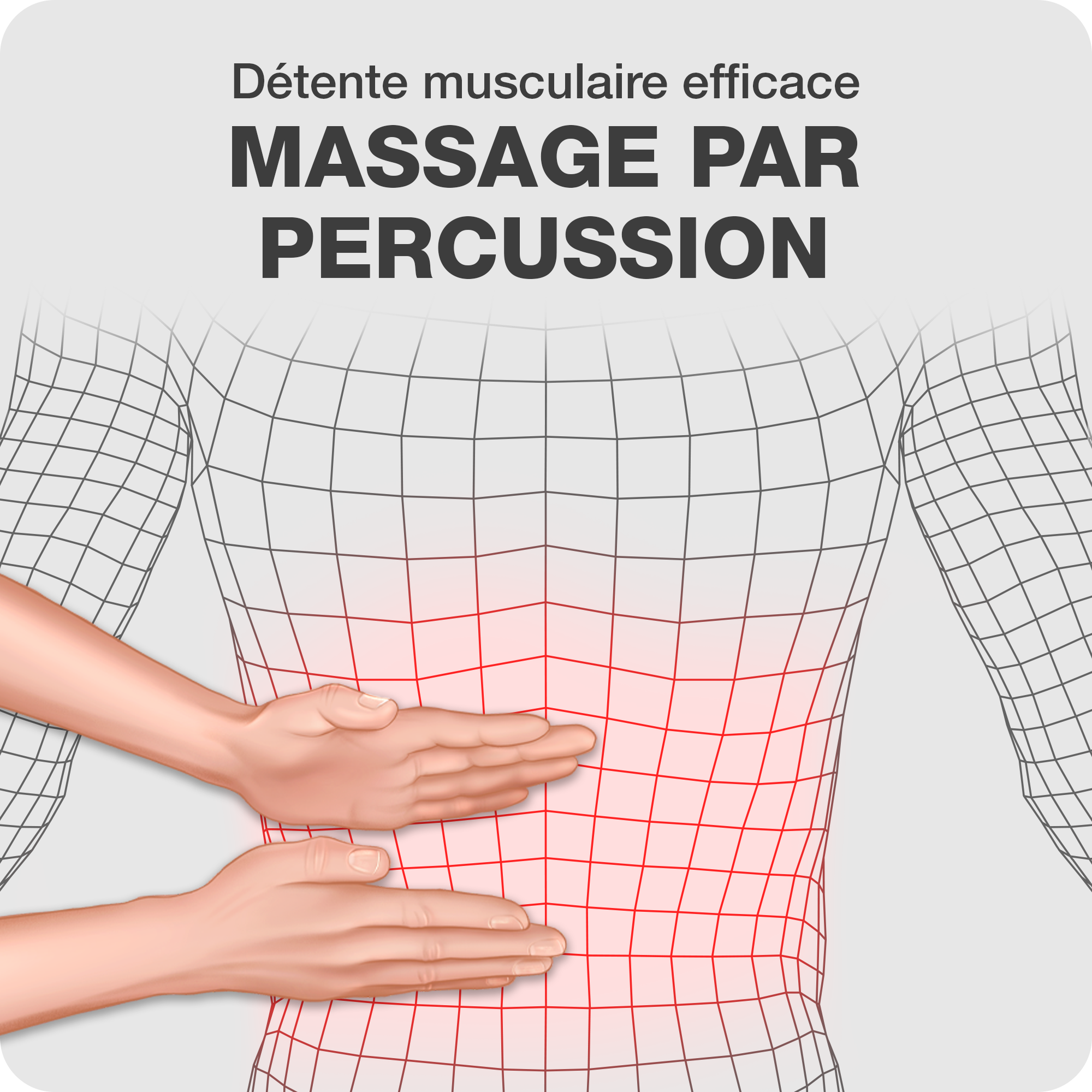 Technique de massage par tapotements du masseur électrique Klopfy