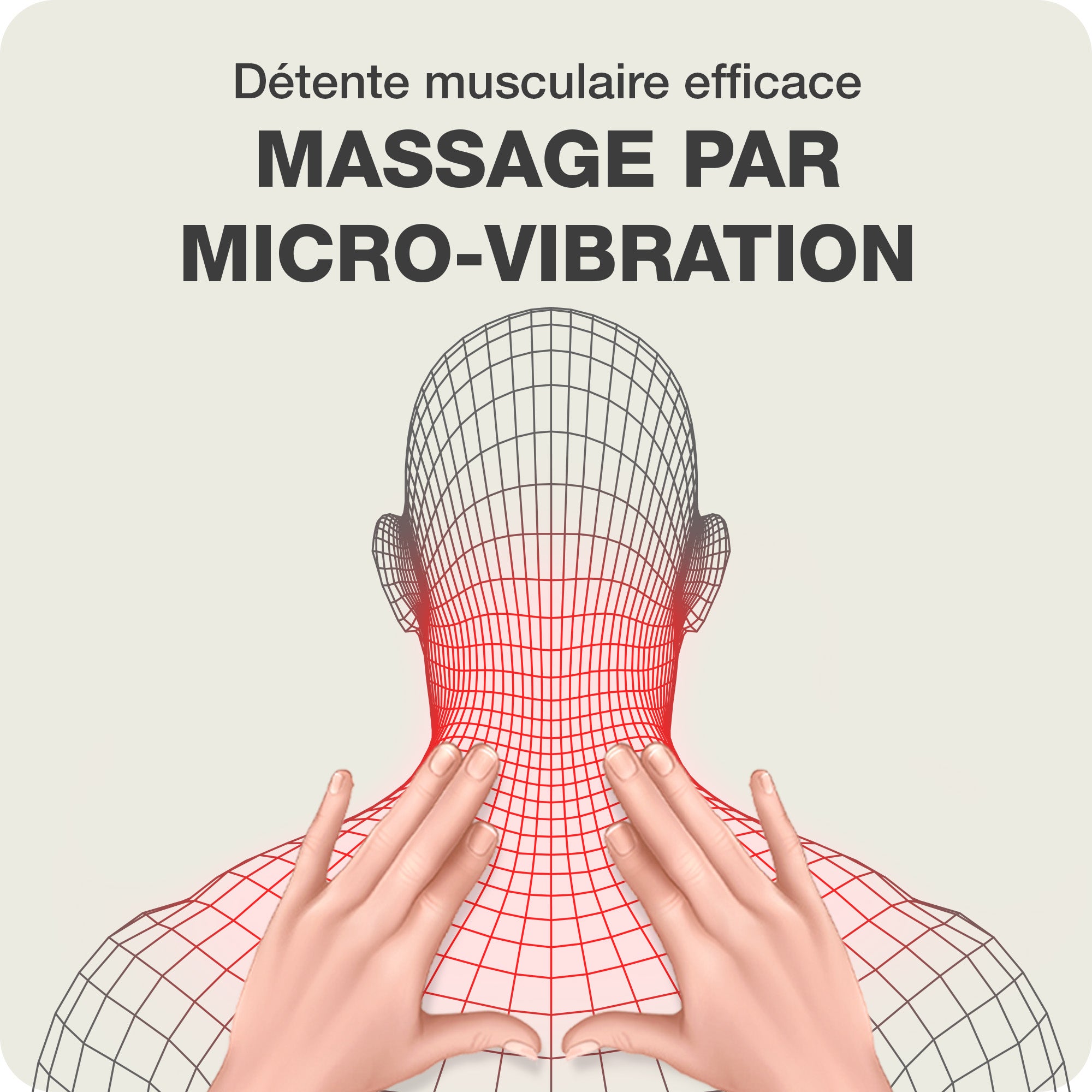 Massage par micro-vibrations effectué par le masseur Premium Akku de Donnerberg