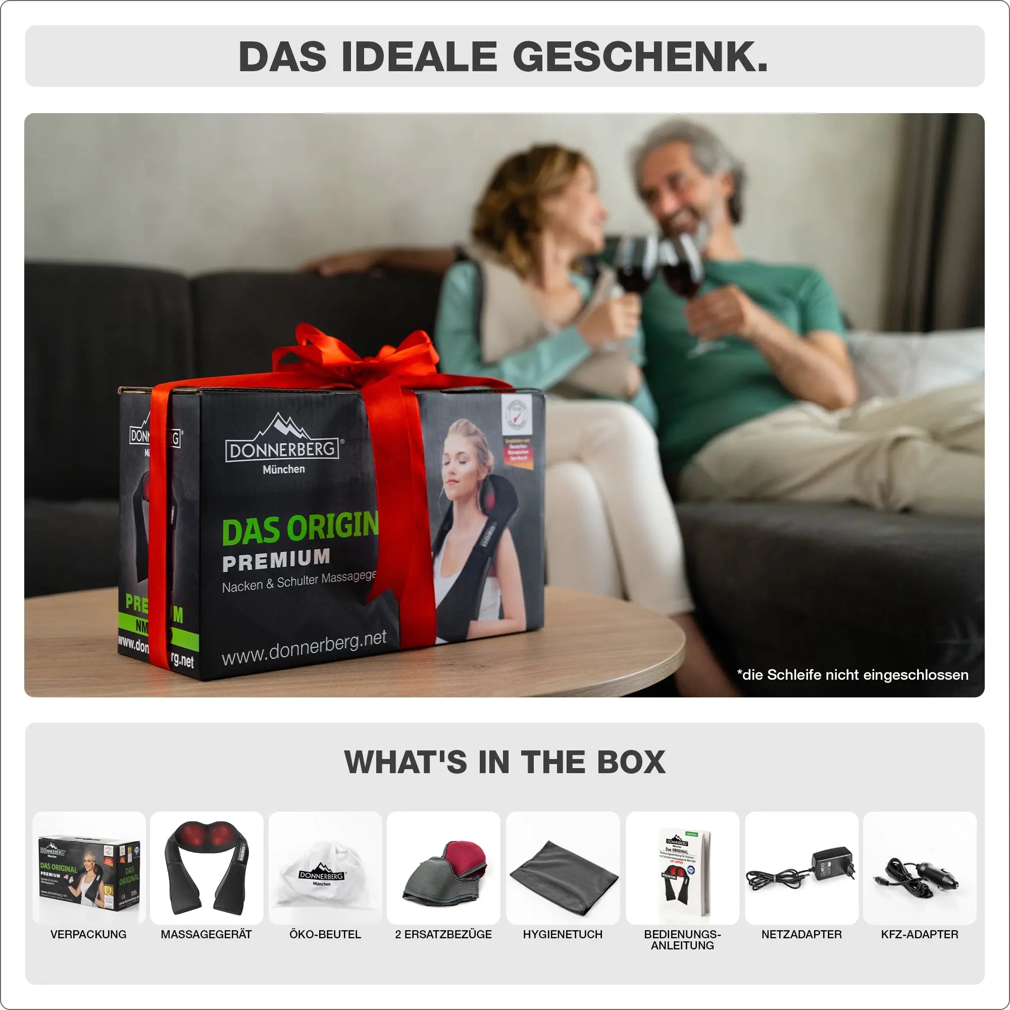 Premium Nackenmassagegerät: Das ideale Geschenk black