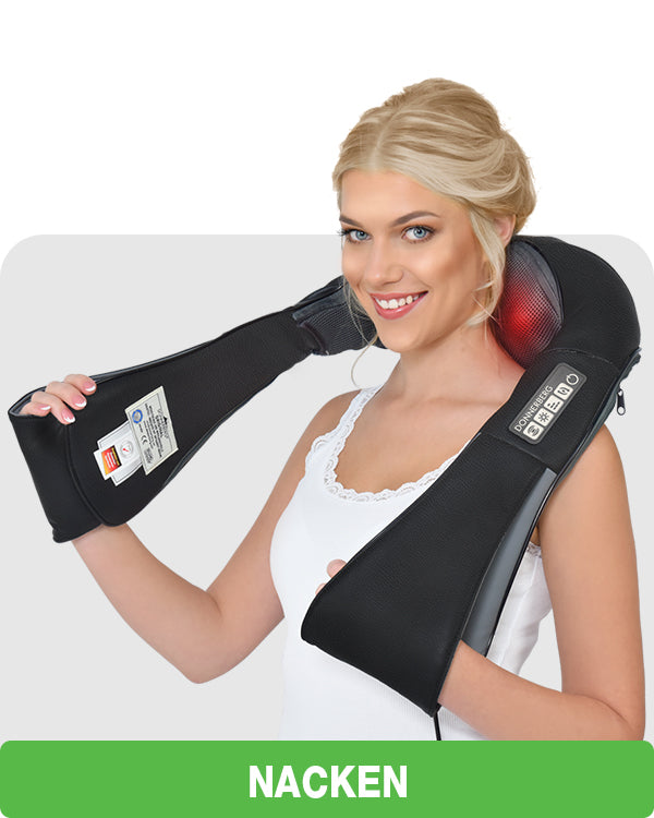 Nackenmassagegerät Premium in Schwarz ist für Ganzkörpermassage geeignet: Nacken