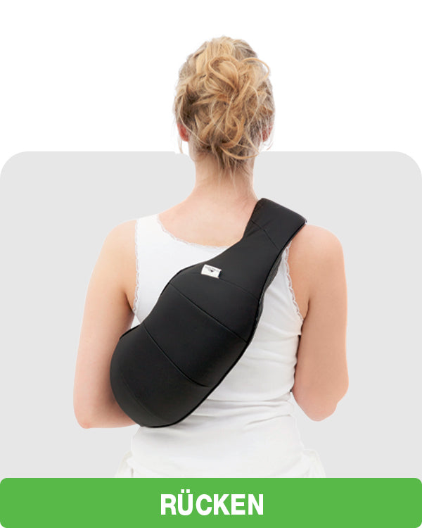 Ganzkörpermassage mit dem Premium Nackenmassagegerät Schwarz: Rücken