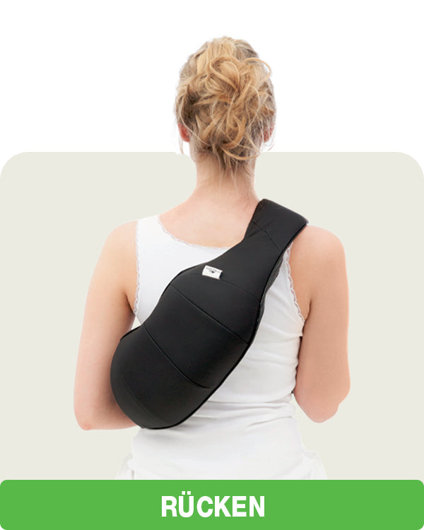 Ganzkörpermassage mit dem kabellosen Nackenmassagegerät von Donnerberg: Rücken