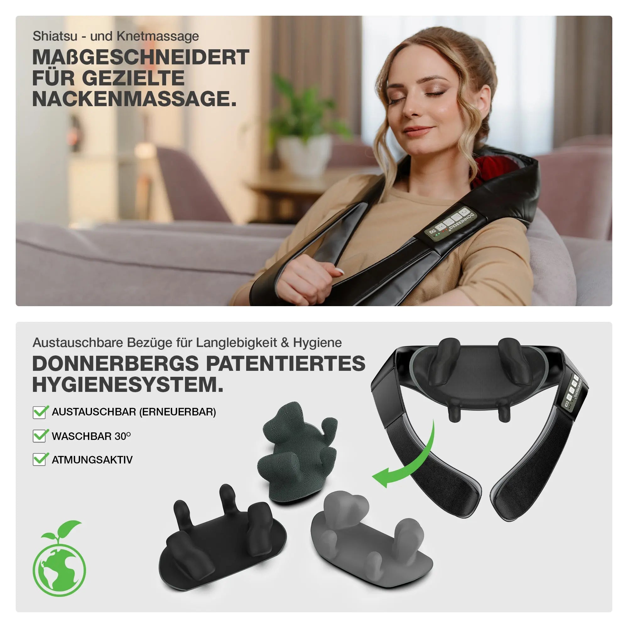 Donnerberg-Patent: austauschbare und hygienische Bezüge black