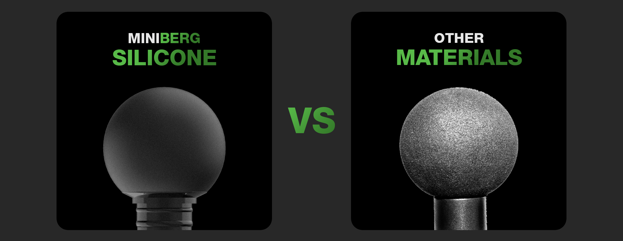 silicone-made ball head compared to ball head made of other material