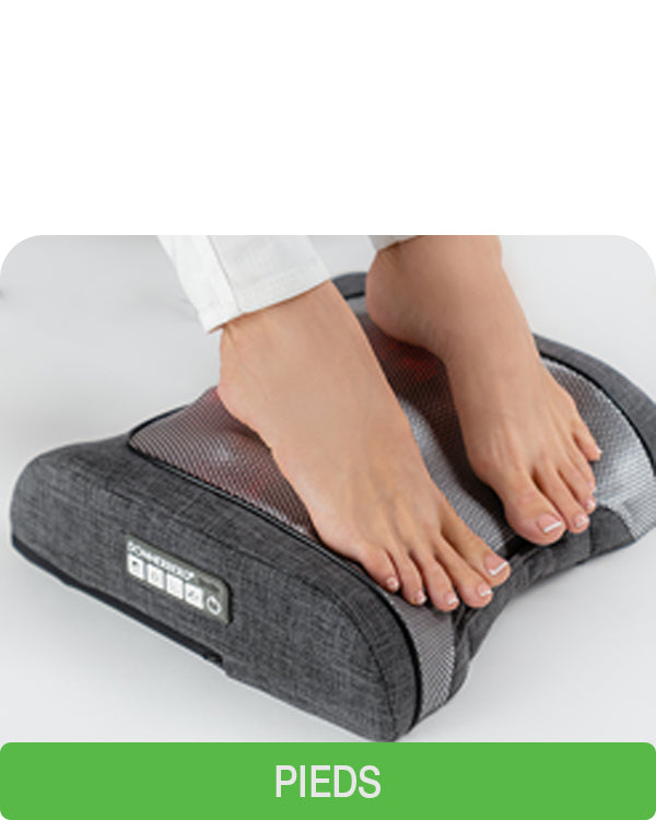 Massage shiatsu pour les pieds avec coussin masseur Krafty