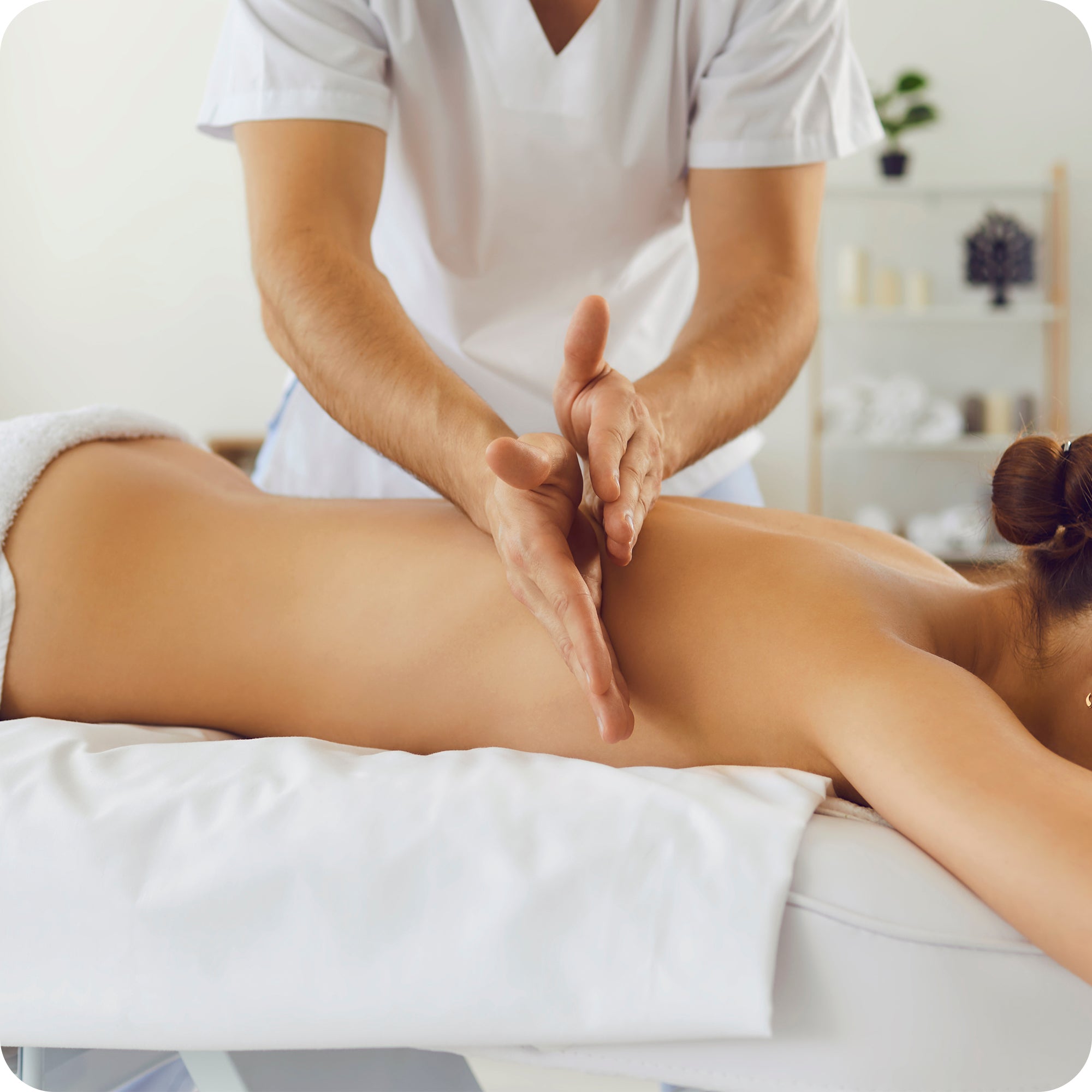 professional masseur providing tapping massage